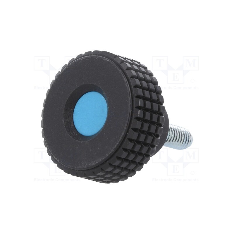 1 pcs x ELESA+GANTER - MBT.60 P-M12X50-C5 - Knob, Ø: 61mm, Ext.thread: M12, 50mm, H: 39mm, technopolymer PP