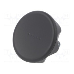 1 pcs x ELESA+GANTER - 222641-C1 - Knob, Ø: 70mm, Ext.thread: M12, 30mm, technopolymer PA, Cap: black