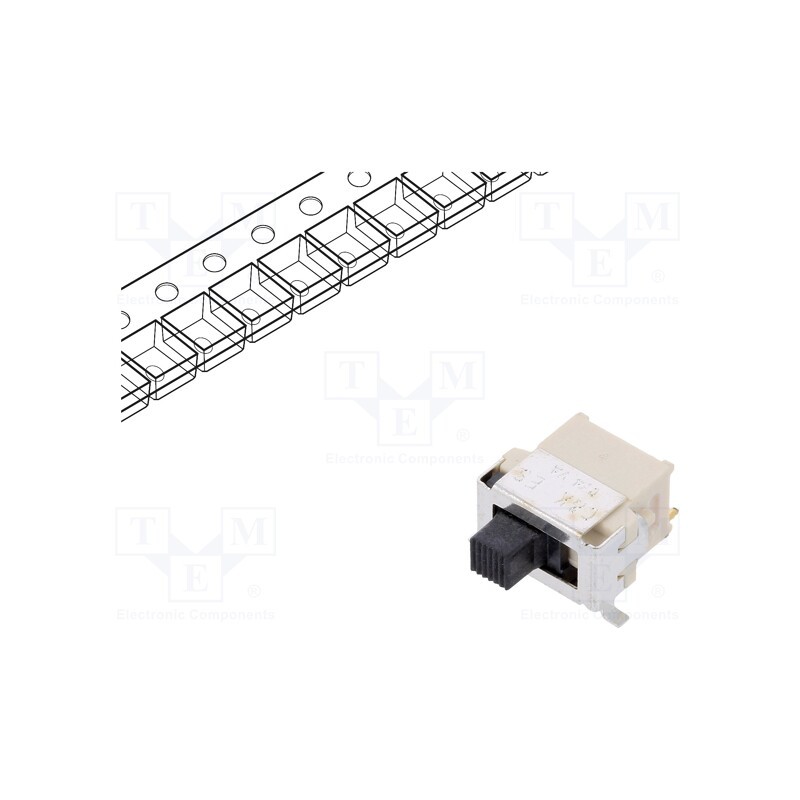 1 pcs x C&K - ES01MSABE - Switch: slide, Pos: 2, SPDT, 0.4A/20VAC, 0.4A/20VDC, ON-ON, SMT, ES