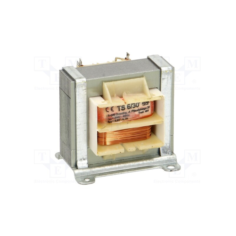 1 pcs x INDEL - TS 6/30 - Transformer: mains, 6VA, 230VAC, 8.5V, 700mA, Leads: solder lugs