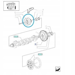 Crankshaft pulley new holland tm 87802666 cnh