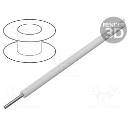30 m x BELDEN - 9977 009100 - Wire, 28AWG, solid, Cu, PVC, white, 300V, 30m, CPR: no classification