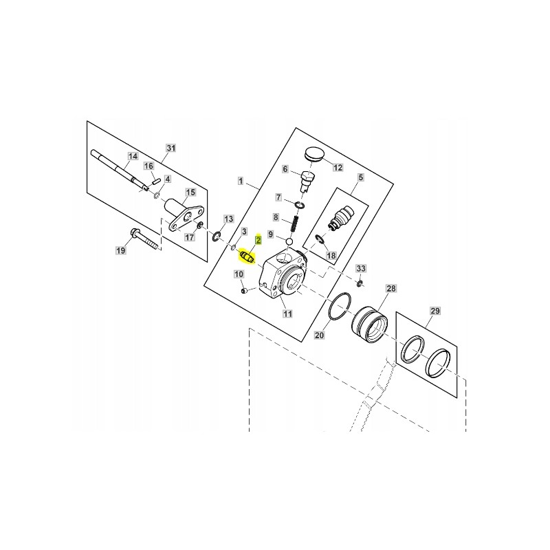 John deere 3033r 3038 lift lowering valve