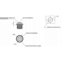 Round LED marker lamp 12 24v, transparent