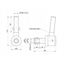 Steering joints, left side gear