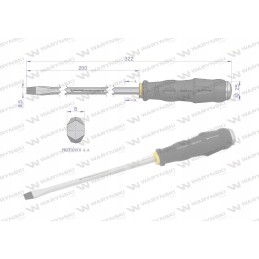 Impact screwdriver 8 5x200mm motogeneric