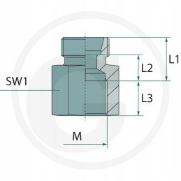 Straight connections with internal thread m14x1 5 m12x1 5