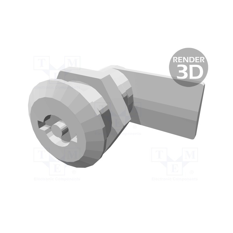 1 pcs x ELESA+GANTER - CQT/A-32 24-AE-V0 - Lock, polyamide, 24mm, Kind of insert bolt: double-bit insert