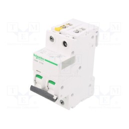 1 pcs x SCHNEIDER ELECTRIC - A9F05210 - Circuit breaker, 400VAC, Inom: 10A, Poles: 2, Charact: D, 6kA, IP20