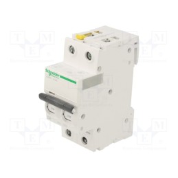 1 pcs x SCHNEIDER ELECTRIC - A9F05206 - Circuit breaker, 400VAC, Inom: 6A, Poles: 2, for DIN rail mounting