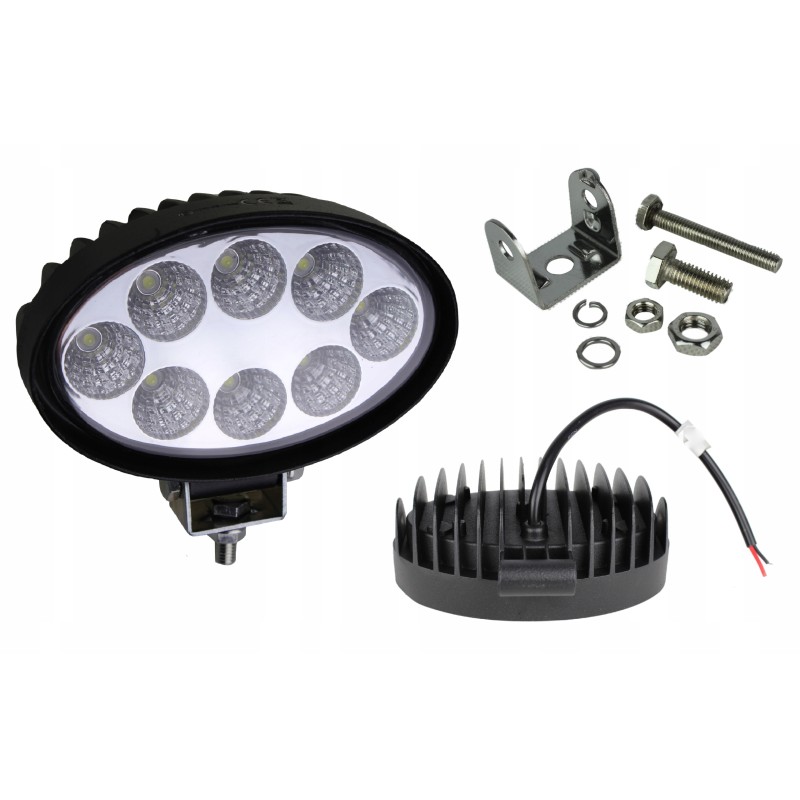 LED work lamp 8 LED oval searchlight 12 24v