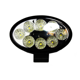 Halogen LED work lamp, oval, 8 LEDs