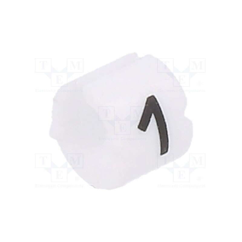 30 pcs x TE Connectivity - STD06W-1 - Markers, Marking: 1, 2.6÷3.5mm, PVC, white, -40÷106°C, push-in