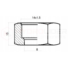 Tekalan M14 clamping nut for Ø8 tube