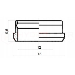Tekalan clamping ring, tube diameter 12, hydrolider