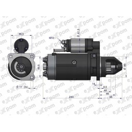 Starter 3kw c 330 c 360 zetor new type expom