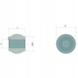 Top connector ball, category 2 3, heavy duty granite