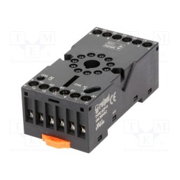 1 pcs x RELPOL - GZP11 (BLACK) - Socket, PIN: 11, 10A, 250VAC, on panel,for DIN rail mounting