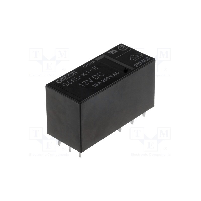 1 pcs x OMRON OCB - G5RL-K1-E-12DC - Relay: electromagnetic, SPDT, Ucoil: 12VDC, Icontacts max: 16A