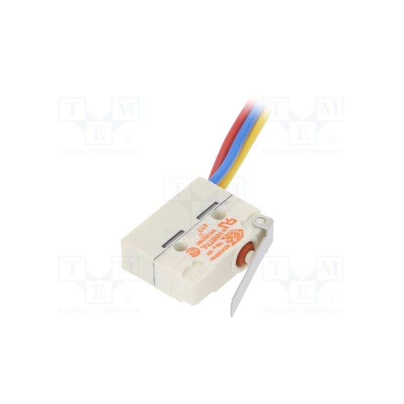 1 pcs x SAIA-BURGESS - V4NSY1UL - Microswitch SNAP ACTION, 3A/250VAC, with lever, SPDT, ON-(ON)