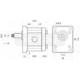 Multiplier 1 3 8m with 45l hydrolider pump