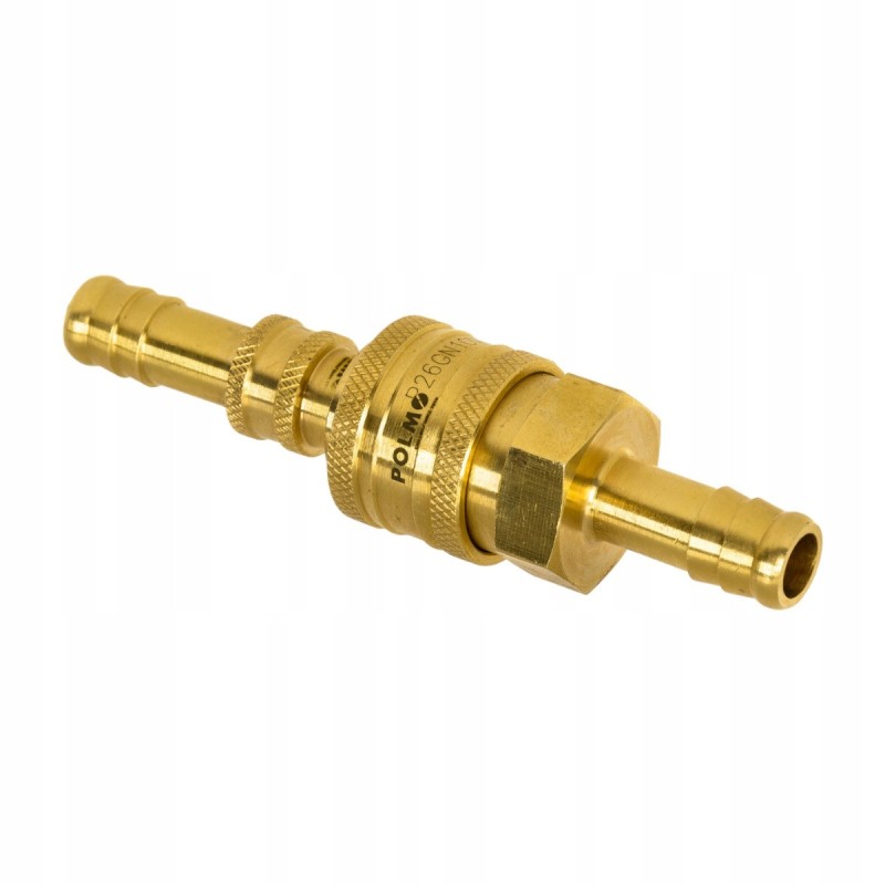 The pneumatic quick connector plugs into the 10mm hose socket