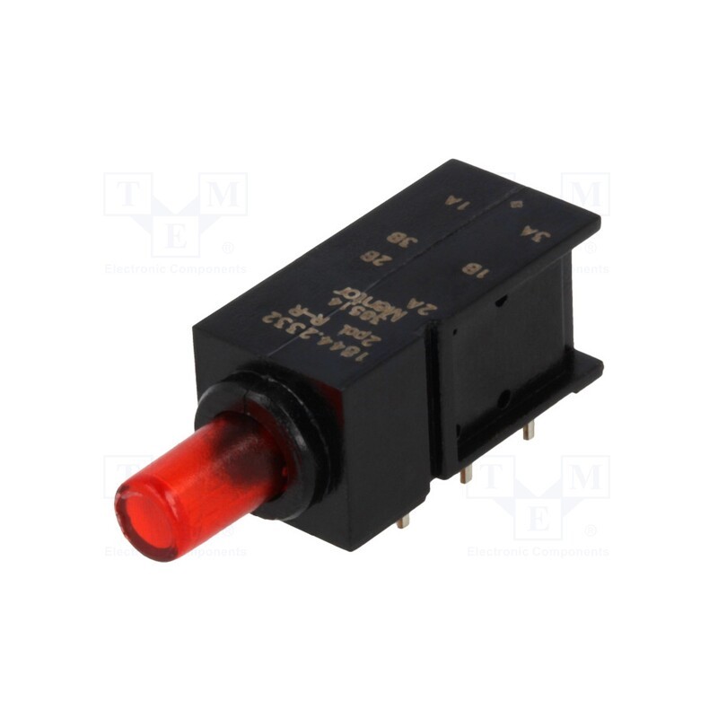 1 pcs x MENTOR - 1844.2332 - Switch: push-button, Pos: 2, DPDT, 0.5A/60VAC, 0.5A/60VDC, OFF-ON