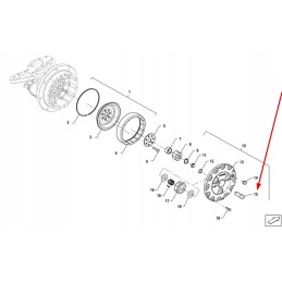 P5m31701107 planetary wheel pin 76x26x28 mm