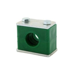 Single complete clamp holder for pipes and hoses