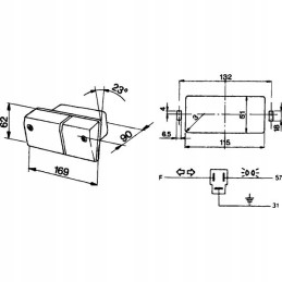 Left turn signal lamp 12v cobo 03158