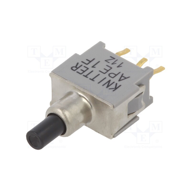 1 pcs x KNITTER-SWITCH - APE 1 F - Switch: push-button, Pos: 2, SPDT, 0.05A, 0.05A, OFF-(ON), Body: grey