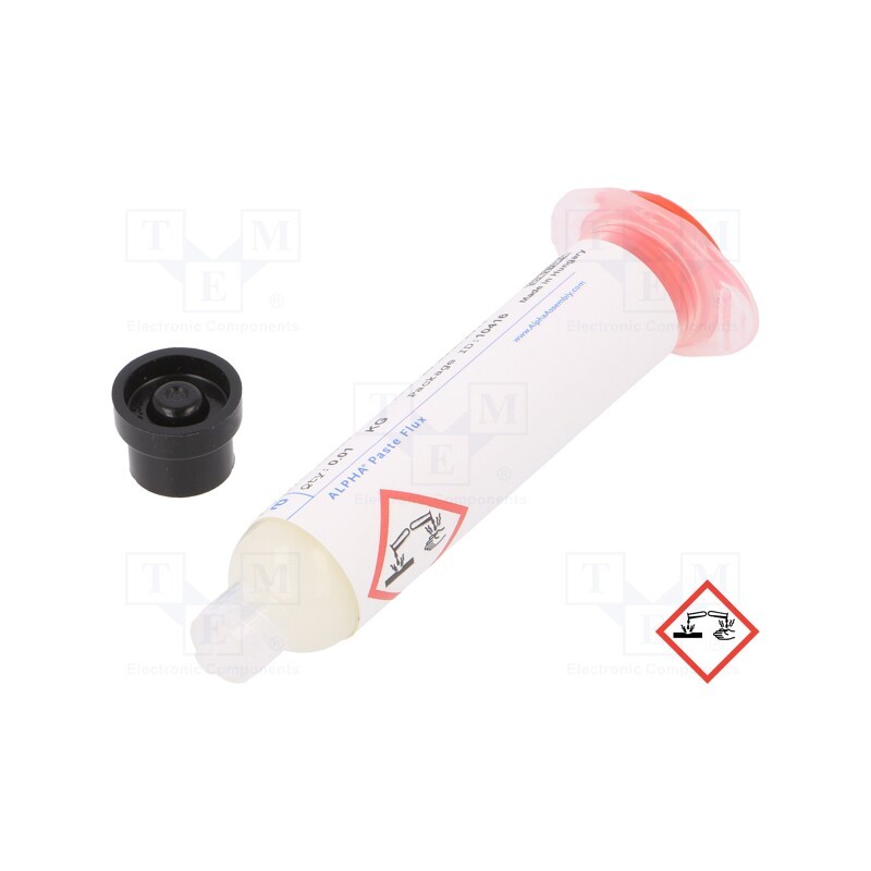1 pcs x ALPHA - OM-338 - Flux: rosin based, halide-free,ROL0,synthetic, gel, syringe, 10ml
