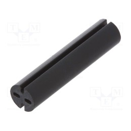 10 pcs x DREMEC - 8GE04V80574 - Spacer sleeve, LED, Øout: 5.1mm, ØLED: 5mm, L: 22mm, black, UL94V-0