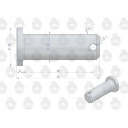 Lower hanger mounting pin c 330 c 360 ursus