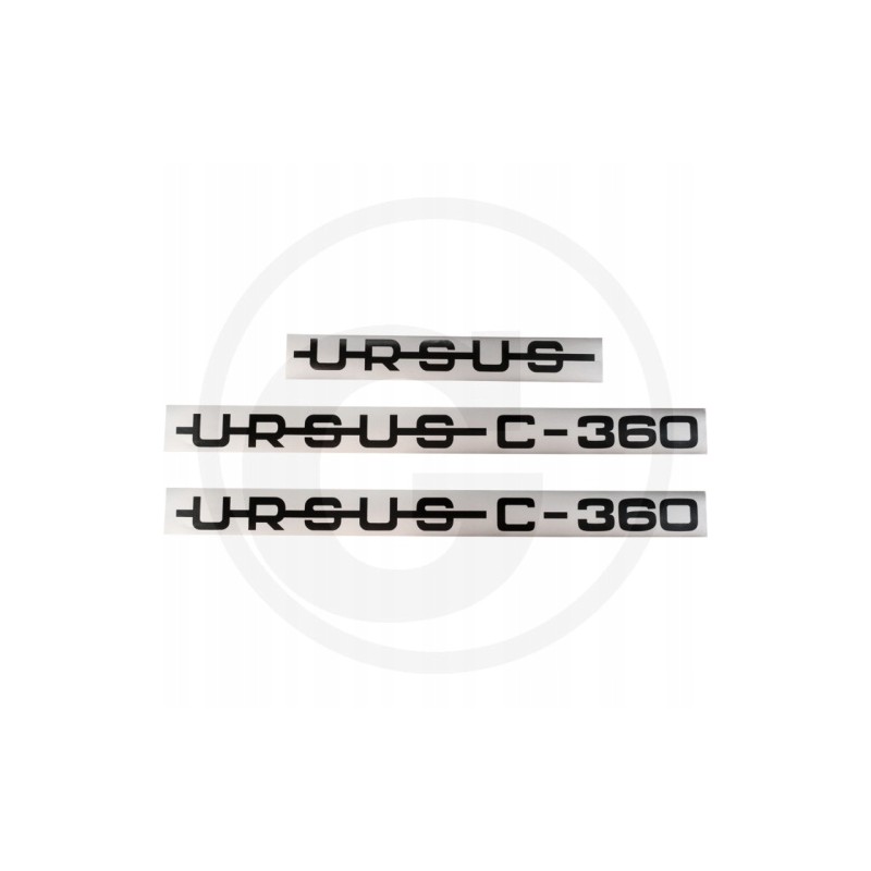 Ursus C 360 hood sticker set