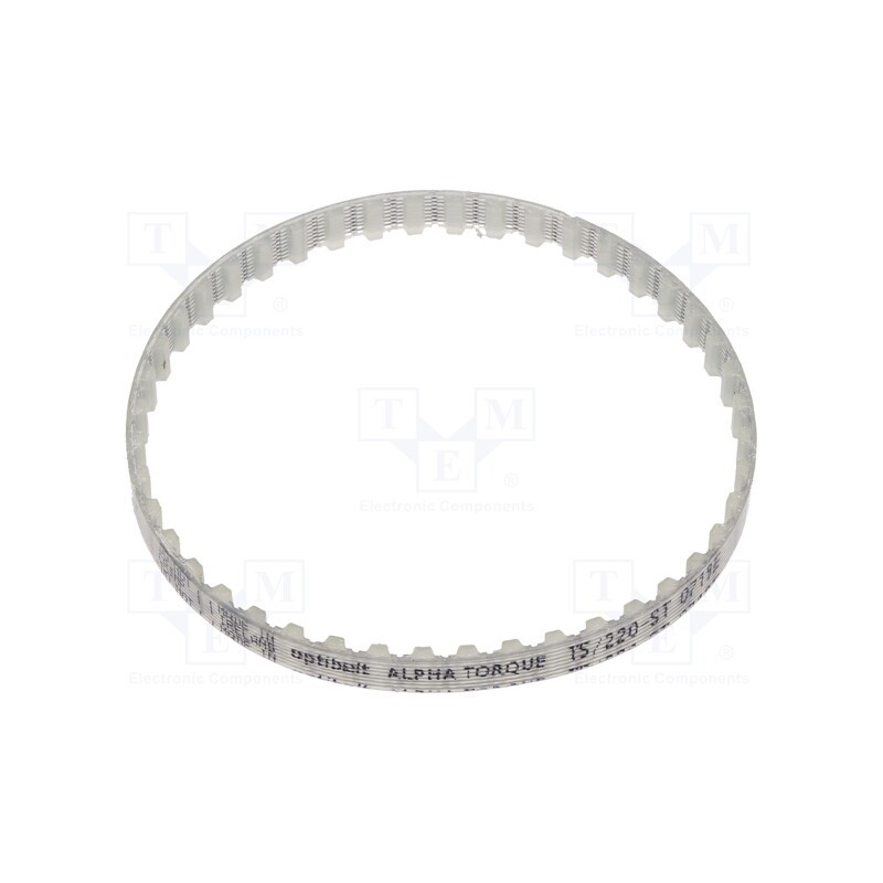 1 pcs x OPTIBELT - T5 220 677ZA - Timing belt, T5, W: 6mm, H: 2.2mm, Lw: 220mm, Tooth height: 1.2mm