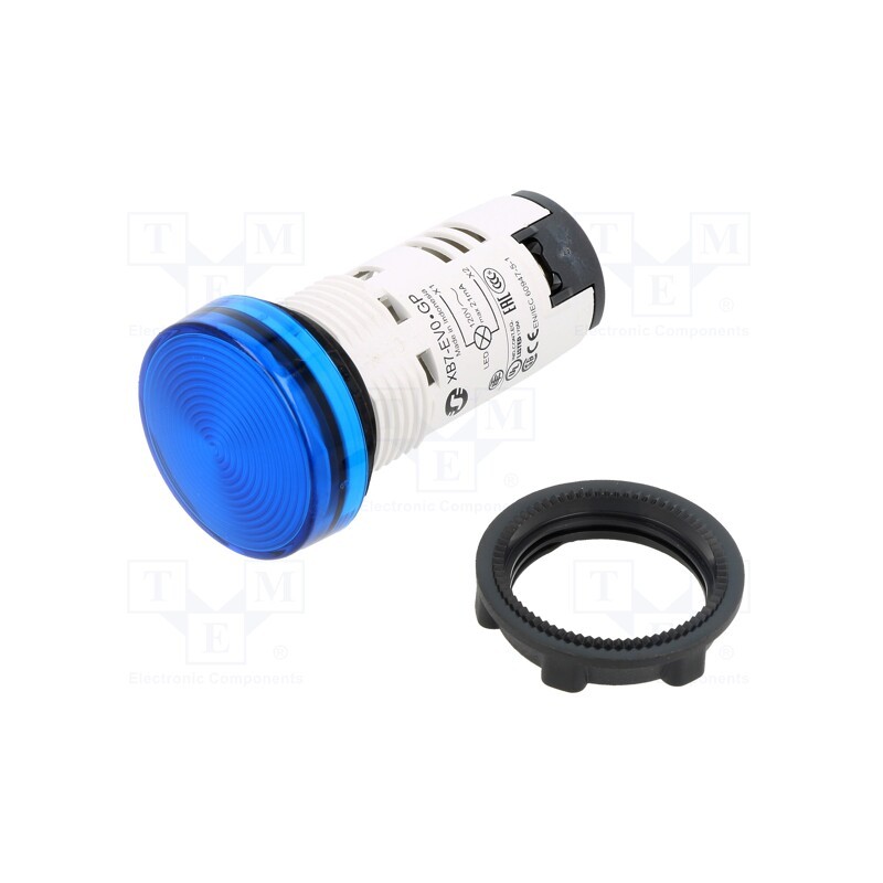 1 pcs x SCHNEIDER ELECTRIC - XB7EV06GP - Control lamp, 22mm, Harmony XB7, -25÷70°C, Illumin: LED, 120V, IP65