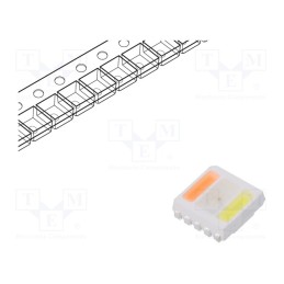 5 pcs x REFOND - RF-W2SA50TS-A40W - LED, SMD, 5050,PLCC10, RGBW, 5.4x5x1.65mm, 114÷123°, 20mA