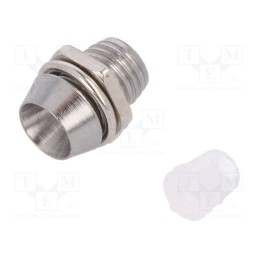 10 pcs x OPTOSUPPLY - OSM6-X - LED holder, 3mm, chromium, metal, concave, with plastic plug