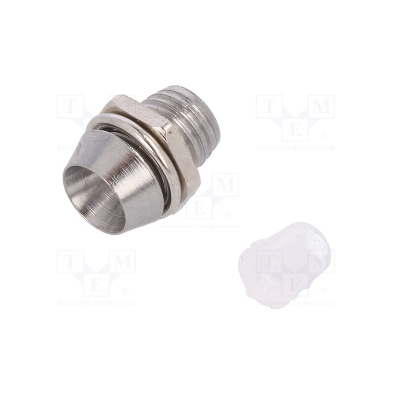 10 pcs x OPTOSUPPLY - OSM6-X - LED holder, 3mm, chromium, metal, concave, with plastic plug