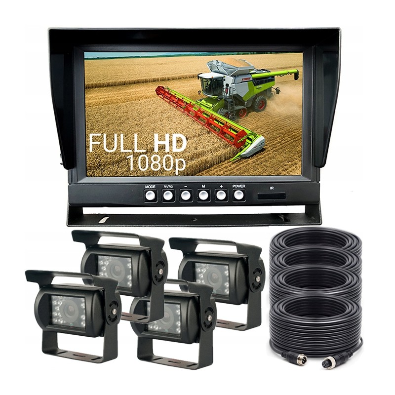 Reversing set 9 full hd 4x divided camera