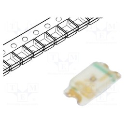 5 pcs x ROHM SEMICONDUCTOR - SML-E12V8WT86 - LED, SMD, 0603, red, 16÷40mcd, 1.6x0.8x0.36mm, 2.2V, 20mA, 54mW