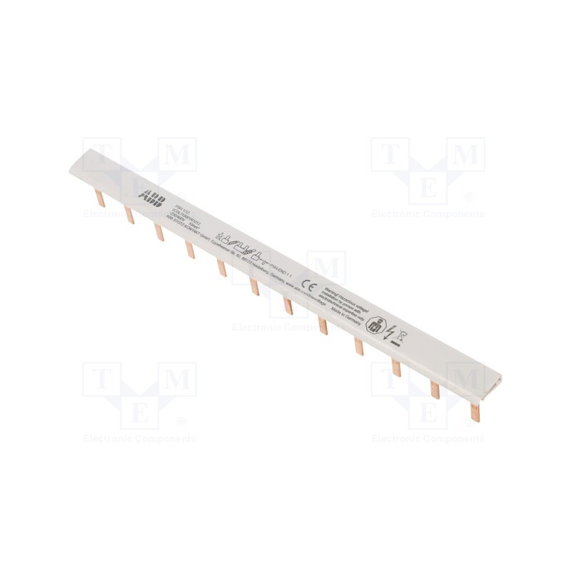 1 pcs x ABB - 2CDL110001R1012 - Busbar, 10mm2, Poles: 1, 690VAC, 690VDC, Inom: 63A, No.of mod: 12