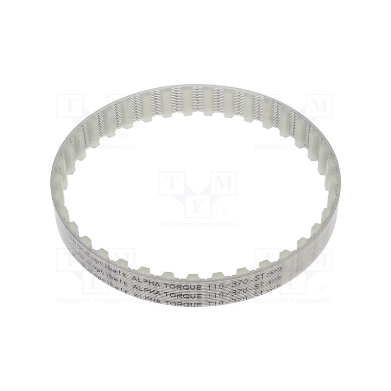 1 pcs x OPTIBELT - T10 370 1677ZA - Timing belt, T10, W: 16mm, H: 4.5mm, Lw: 370mm, Tooth height: 2.5mm