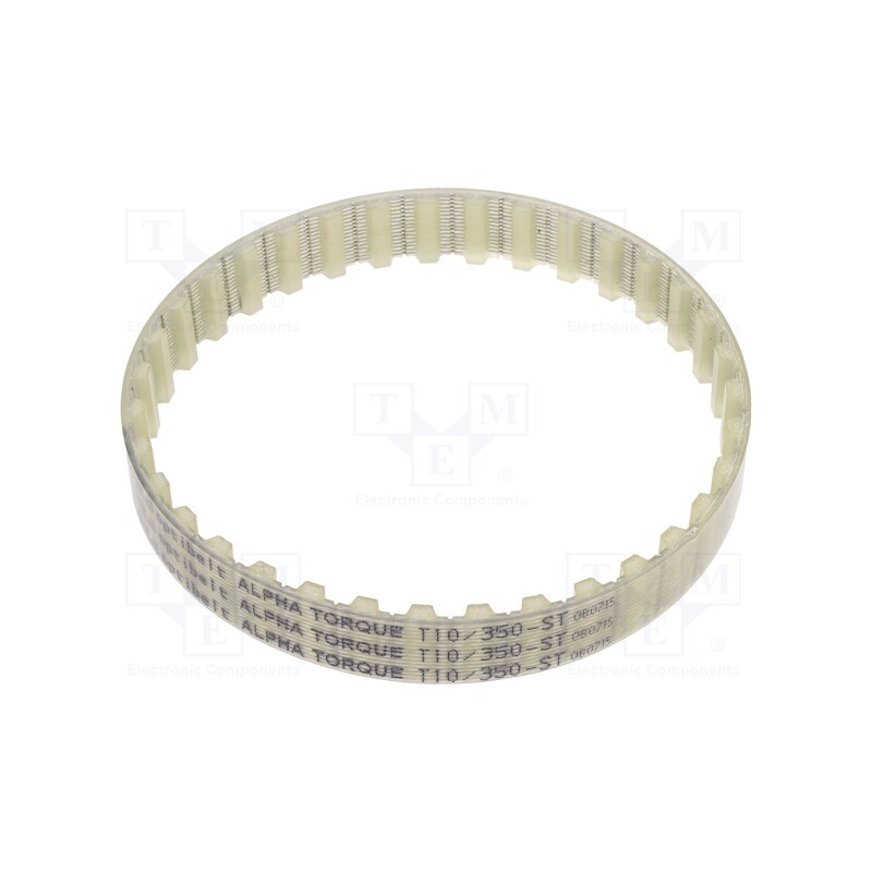 1 pcs x OPTIBELT - T10 350 1677ZA - Timing belt, T10, W: 16mm, H: 4.5mm, Lw: 350mm, Tooth height: 2.5mm