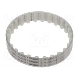 1 pcs x OPTIBELT - T10 260 1677ZA - Timing belt, T10, W: 16mm, H: 4.5mm, Lw: 260mm, Tooth height: 2.5mm