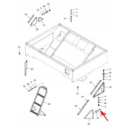 La16043224 grain tank bolt m8 x 16