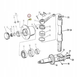 Front wheel stud 360 m14x1 5 50015540