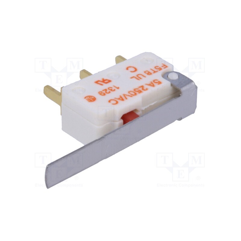 1 pcs x SAIA-BURGESS - F5T8Y1-UL - Microswitch SNAP ACTION, 5A/250VAC, with lever, SPDT, ON-(ON)