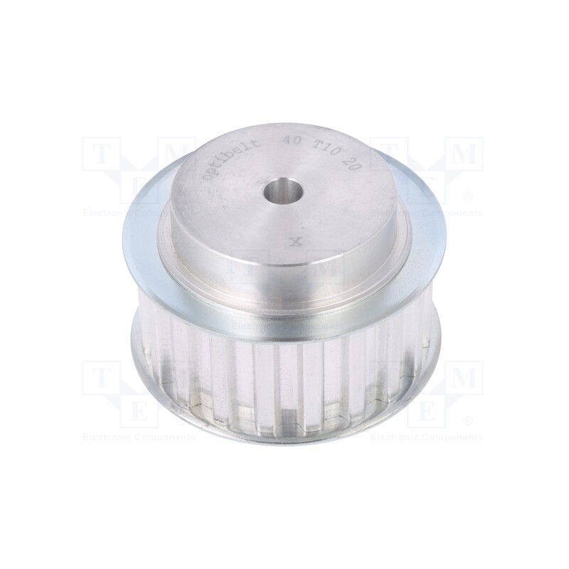 1 pcs x OPTIBELT - 40 T10 20-200ZA - Belt pulley, T10, W: 25mm, whell width: 40mm, Ø: 61.8mm, aluminium